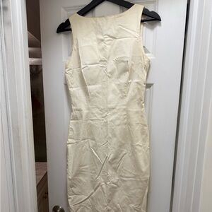 Theory White boat neck midi dress